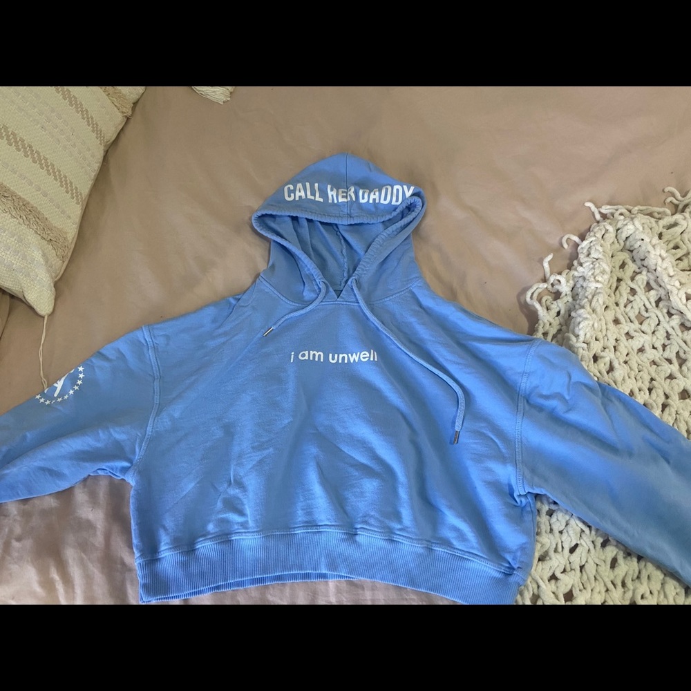 Call Her Daddy “I am Unwell” cropped hoodie